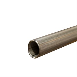 Acid resistant threaded round steel pipe